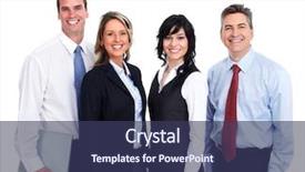  Presentation with young business people - Presentation design featuring community bank - group of young smiling business background and a  colored foreground