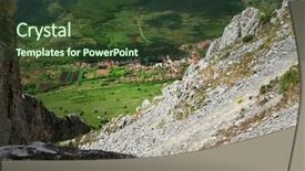  Presentation with transylvania - Audience pleasing PPT theme consisting of community based - aerial view of rametea village backdrop and a  colored foreground