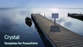  Presentation with wetlands - Audience pleasing presentation consisting of wooden bridge - albufera lake wetlands pier backdrop and a ocean colored foreground