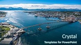  Presentation with norway - Colorful slide set enhanced with world with a population backdrop and a ocean colored foreground