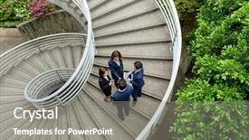  Presentation with team business top view - PPT theme enhanced with four steps - top view of business team background and a gray colored foreground