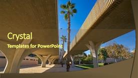  Presentation with gardens - Presentation design featuring  background and a  colored foreground