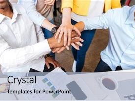 Community Dedication Multiethnic Group Of Young Business PPT template ...