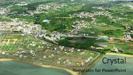  Presentation with japan - Amazing presentation having community development - aerial photo of okinawa japan backdrop and a seafoam green colored foreground