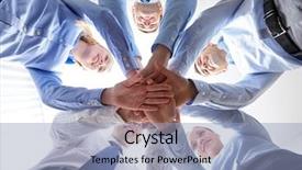  Presentation with community development - Cool new presentation theme with community development - business people and teamwork concept backdrop and a light blue colored foreground