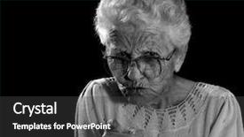  Presentation with ethnic minority - Theme with community ethnic minority - old woman with glasses wagging background and a dark gray colored foreground