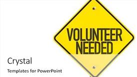  Presentation with social volunteer work - Presentation design with community helpers - volunteer needed sign isolated background and a white colored foreground