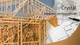  Presentation with drawing architecture - Amazing PPT layouts having community house - ready-to-use construction architecture drawing under-construction backdrop and a coral colored foreground