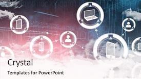  Presentation with binary blue - Beautiful slide deck featuring community interface against binary code backdrop and a lemonade colored foreground