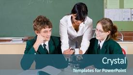  Presentation with high school students - Slides enhanced with community leanring - high school teacher and students background and a  colored foreground