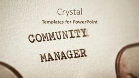  Presentation with community - Presentation theme enhanced with community-manager-phrase-written background and a lemonade colored foreground