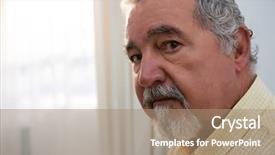  Presentation with wind energy close up portrait - Audience pleasing PPT theme consisting of community nursing patient - close up portrait of serious backdrop and a  colored foreground