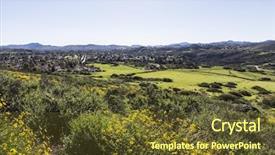  Presentation with housing - Slide set featuring edge of suburban housing tract background and a tawny brown colored foreground