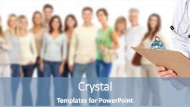  Presentation with medical pharmacy - Audience pleasing PPT theme consisting of community pharmacy - hands of medical doctor backdrop and a teal colored foreground