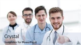  Presentation with forward - Presentation theme having community physicians - experienced doctor showing forward background and a light blue colored foreground