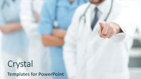  Presentation with forward - Slide set featuring community physicians - experienced doctor showing forward background and a sky blue colored foreground