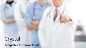  Presentation with forward - Beautiful slide set featuring community physicians - experienced doctor showing forward backdrop and a sky blue colored foreground