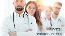  Presentation with labor and delivery medical team - Amazing theme having community physicians - portrait of medical team standing backdrop and a sky blue colored foreground