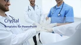  Presentation with spirit - Slide deck enhanced with community physicians - team spirit background and a sky blue colored foreground