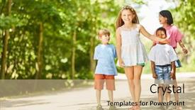  Presentation with community - PPT layouts consisting of community practice - girl learns to skateboard background and a  colored foreground