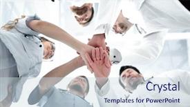  Presentation with community health - Amazing slides having community practice - health care workers demonstrating unity backdrop and a sky blue colored foreground