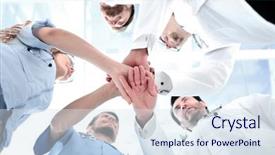  Presentation with community health - Cool new presentation with community practice - health care workers demonstrating unity backdrop and a sky blue colored foreground