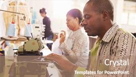  Presentation with community empowerment - Theme enhanced with community project workshop south africa background and a coral colored foreground