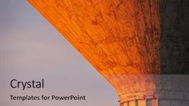  Presentation with water reservoir - Audience pleasing PPT theme consisting of community public water tower backdrop and a  colored foreground