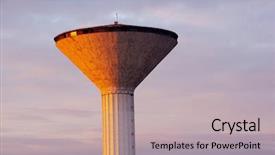  Presentation with water reservoir - Slides featuring community public water tower background and a  colored foreground