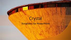  Presentation with water reservoir - Cool new slide set with community public water tower backdrop and a gold colored foreground