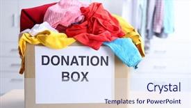  Presentation with donation - Slide deck consisting of  background and a  colored foreground