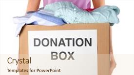  Presentation with donation - PPT theme having  background and a  colored foreground