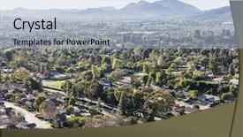  Presentation with city of los angeles ca - PPT theme featuring community suburbia in thousand oak background and a light blue colored foreground