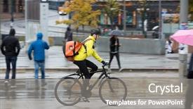  Presentation with bicycle - Amazing slide set having water drop under blue water backdrop and a light blue colored foreground
