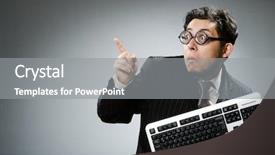  Presentation with geek - Colorful PPT theme enhanced with mountain with fir trees covered with white snow winter landscape of mountains backdrop and a seafoam green colored foreground