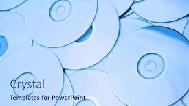  Presentation with blue - Slides having compact-discs-cds-blue-tone background and a  colored foreground