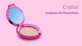  Presentation with powder - Amazing PPT theme having compact-pressed-powder-isolated backdrop and a white colored foreground