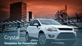  Presentation with suv - Presentation with compact-suv-in-the-city background and a ocean colored foreground