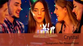  Presentation with happy birthday - Amazing presentation theme having company anniversary - happy friends birthday celebrating food backdrop and a tawny brown colored foreground