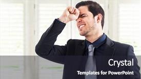  Presentation with stressed - Audience pleasing slide set consisting of company anniversary - portrait of a worried backdrop and a wine colored foreground