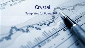  Presentation with financial - Presentation theme consisting of company annual report analysis - financial charts background and a  colored foreground