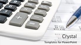  Presentation with tool belt tools - Colorful slides enhanced with company annual report analysis - financial paper and office tools backdrop and a  colored foreground