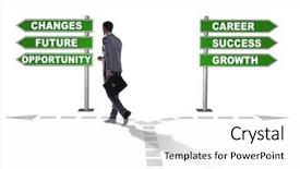  Presentation with choice - Amazing slide deck having company change - businessman having hard choice standing backdrop and a white colored foreground