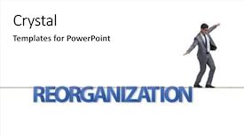  Presentation with walking - PPT layouts enhanced with company change - reorganisation concept with businessman walking background and a white colored foreground