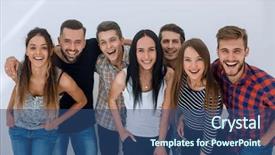  Presentation with cheerful - Amazing presentation theme having company culture - close up cheerful group backdrop and a  colored foreground