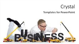  Presentation with start construction - Cool new presentation theme with  backdrop and a  colored foreground