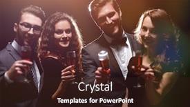  Presentation with wine company - Slide set with company fashionable friends with a glass of wine background and a wine colored foreground