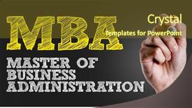  Presentation with writing - PPT theme enhanced with company formation - hand writing the text mba background and a tawny brown colored foreground