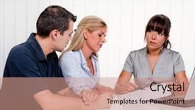  Presentation with counseling session - Cool new PPT theme with company formation - husband and wife backdrop and a coral colored foreground
