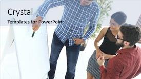  Presentation with teambuilding - Audience pleasing slide deck consisting of company formation - top view of an ongoing backdrop and a light blue colored foreground